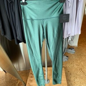 DYI Green Metallic Leggings